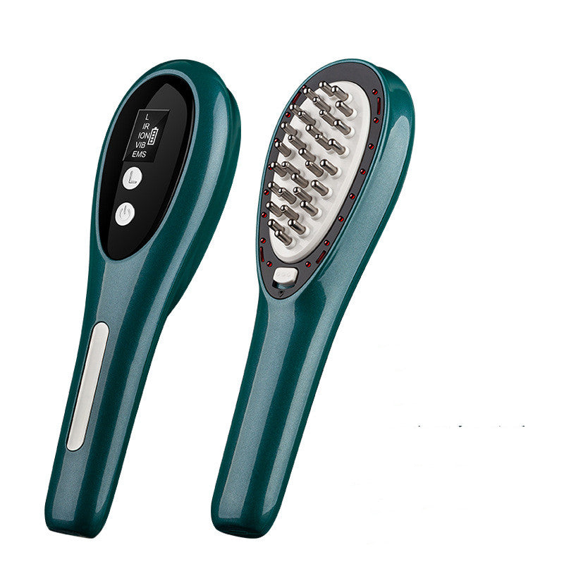 EMS Micro-current Infrared Light Vibration Massage Head Comb