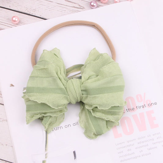Lace Bowknot Children's Headband Baby Soft And Light Nylon