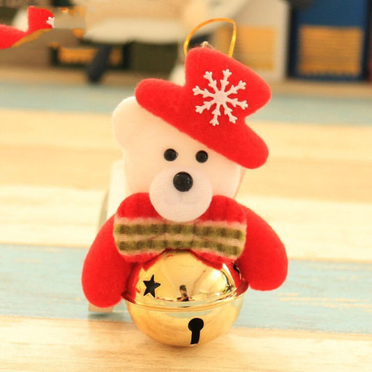 Decorations Christmas Tree Small Pendant Old Man Doll Holding Bell Decoration Supplies