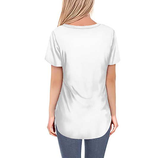 Long Hem Women's V-neck Top