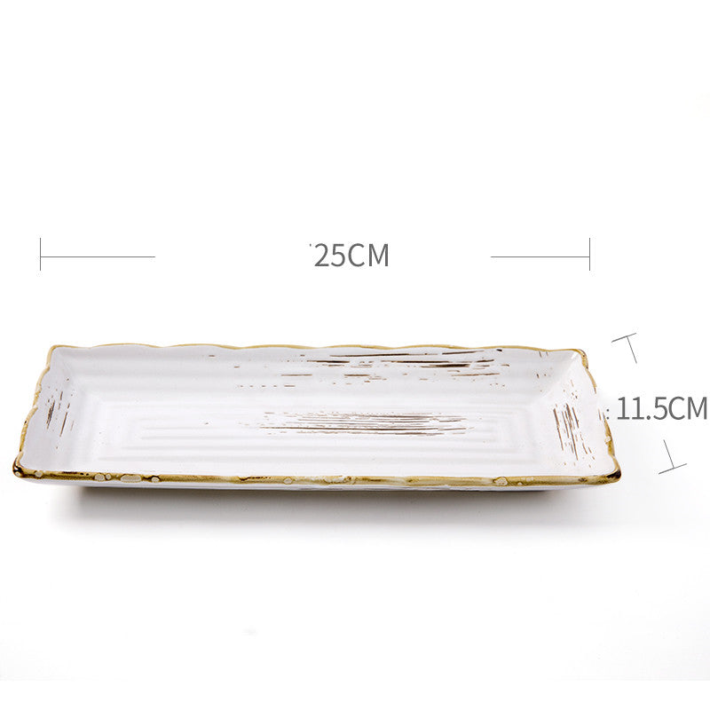 Retro Creative Japanese Tableware Household Ceramic Dish Bowl