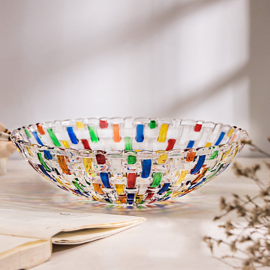 Stained Glass Vase Fruit Plate Jar Goblet Home Decor Utensils