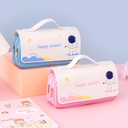 Large-capacity Pencil Case Cute Portable Cartoon Creative Multi-function