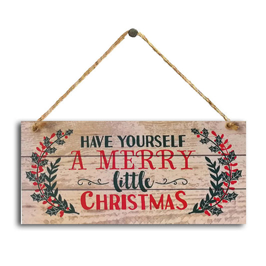 Christmas Simple Decoration Wooden Door Hanging