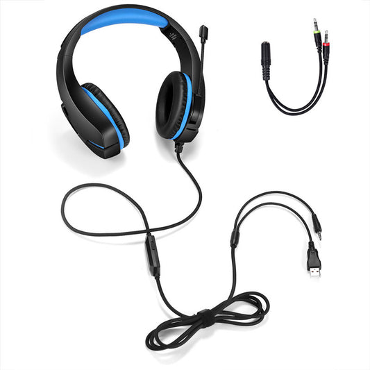 J10 3.5mm Gaming Headset With Mic And LED Lights Wired Headphones