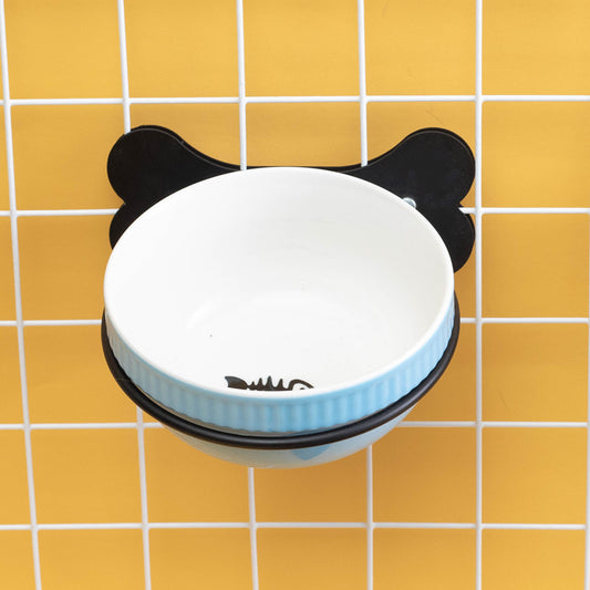 Hanging Ceramic Pet Bowl Slanted Anti-Overturning