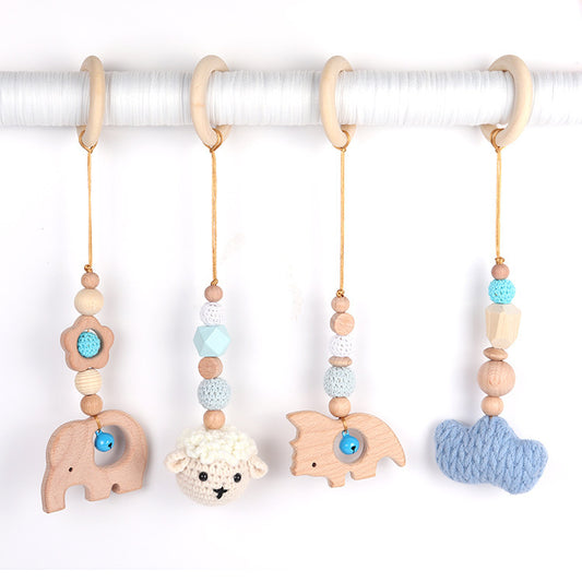 Beech Animal Baby Room Decoration Wooden Children's Rattle