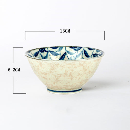 Japanese-Style Coarse Porcelain Beef Noodle Bowl