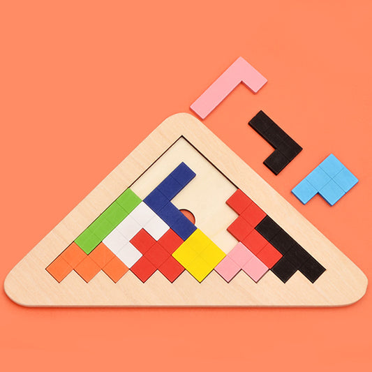 Wooden Magnetic Tetris Blocks Kids Toys Russian 3D Puzzle