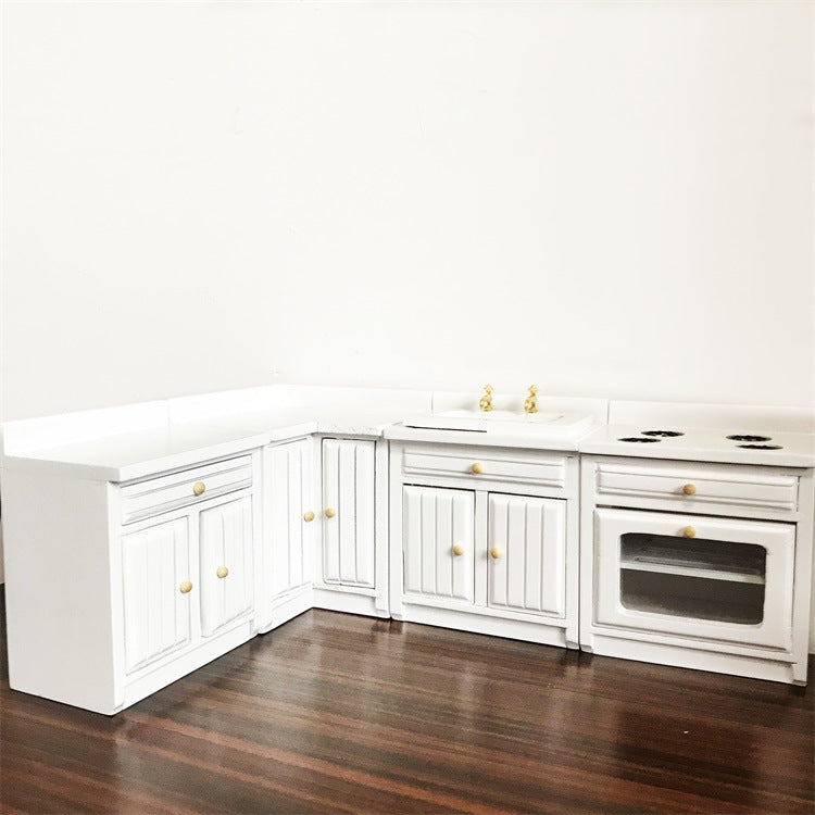 Mini Kitchen Doll House Decoration Corner Kitchen Cabinet