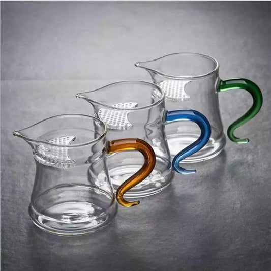 Transparent Glass Crescent Filter Justice Cup
