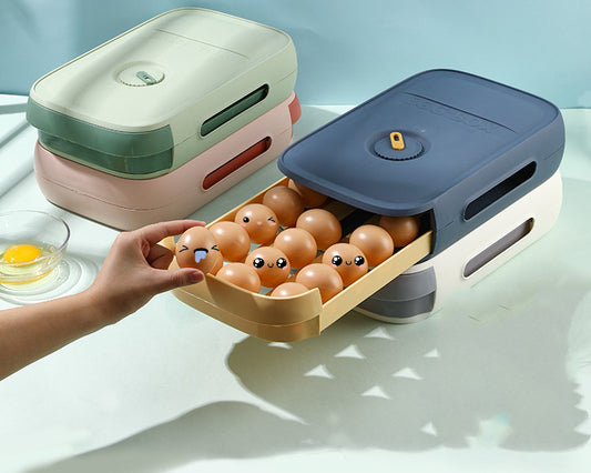 Egg Storage Box Refrigerator Special Drawer Rolling