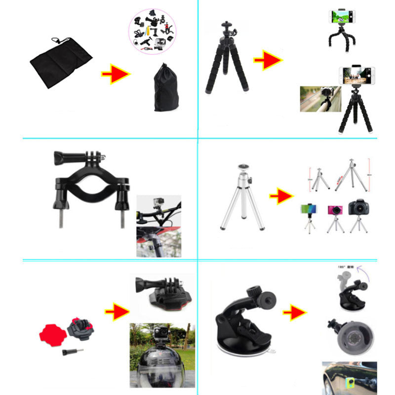 Sports Camera Accessories Set Photography Accessories