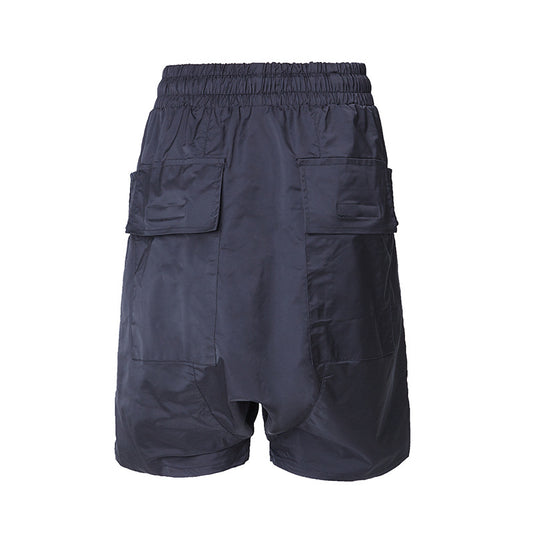 Nylon Double Ring Large Pocket RO Sling Harem Casual Shorts