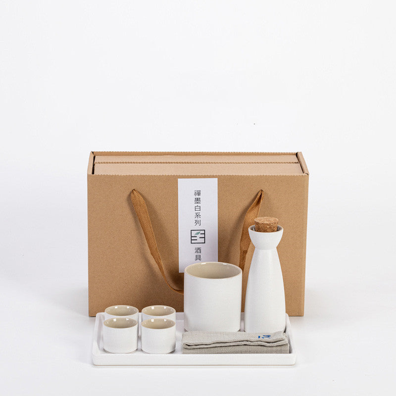 Japanese Zen Ink Style Ceramic Wine Set Home