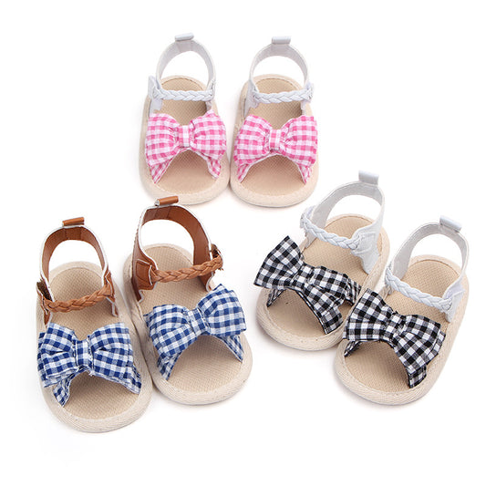 New summer 0-1 years old female baby sandals soft bottom princess shoes non-slip baby toddler shoes