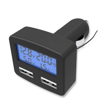 Multi Function LCD Car Charger Dual USB