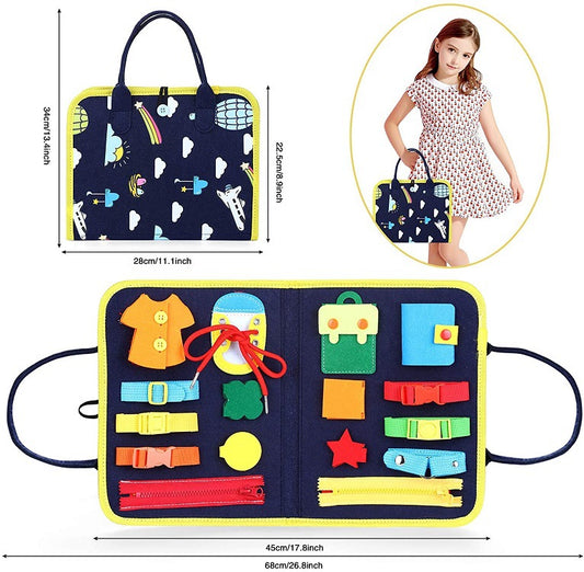 Children's Busy Board Dressing And Buttoning Learning