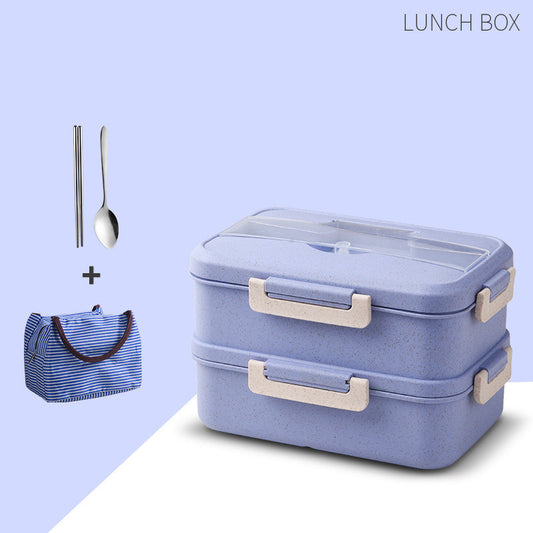 Portable Compartment Microwave Oven Heated Lunch Box