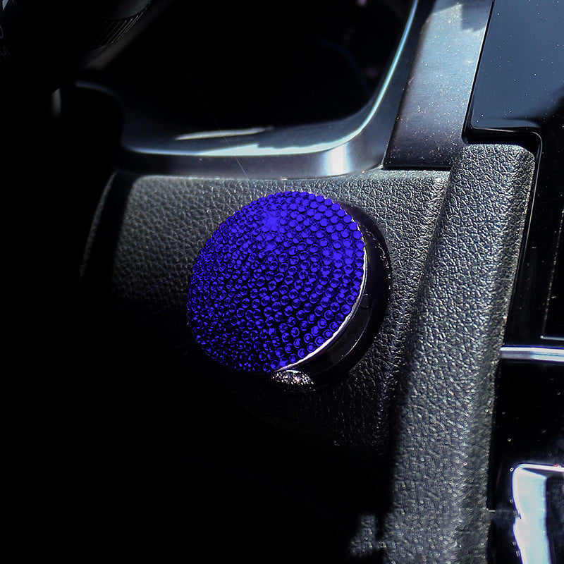 Diamond Studded Car One Key Start Button Protective Cover Car Interior Modification Supplies