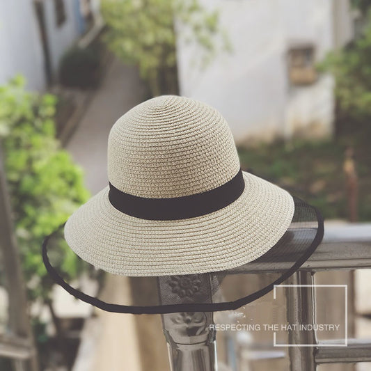 Summer Seaside Lace Big Brim Straw Sun Hat