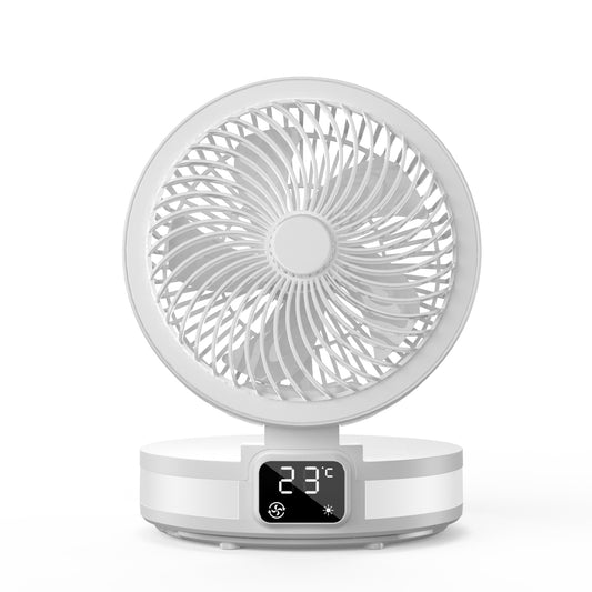 Cornmi Mini Usb Portable Fold Electric Fan Smart Rechargeable Adjustable Silent Air Cooler For Office Household Traveling - Fans