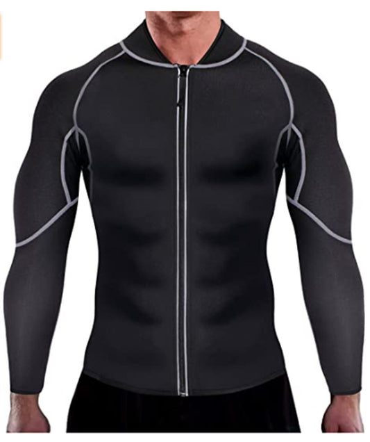 Men's Sauna Clothing Neoprene Slim Jacket Gym Clothing Muscle Training Sauna Suit Sports Undershirt