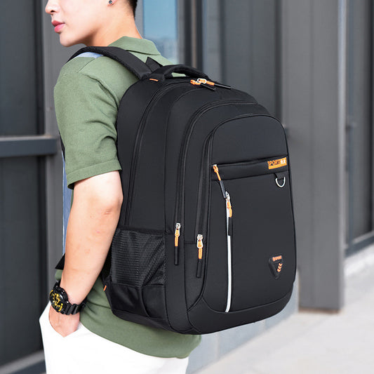 Mochila de viagem masculina moderna com redução de carga bolsa de computador de grande capacidade mochila de lazer para estudantes
