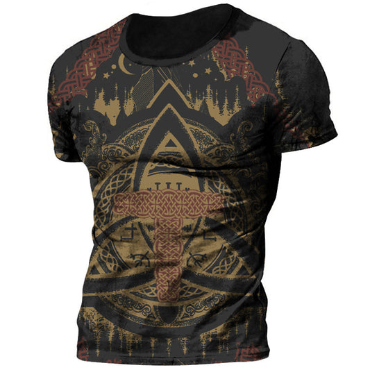 Men's Short-sleeved Shirt With Digital Printing