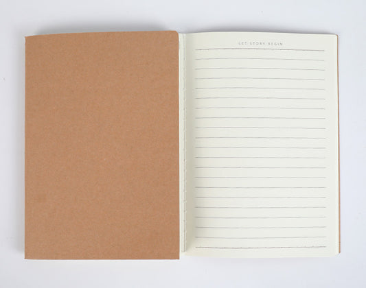 Leather Cover Thread Beige Eye Paper Soft Copy Notebook