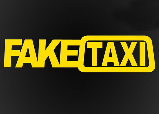 FAKE TAXI FAKE TAXI Drift Funny Car Stickers European And American FAKETAXI Reflective Car Stickers