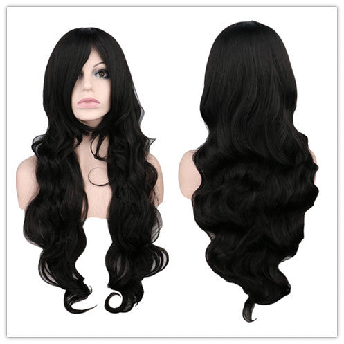 Mermaid Anime Cosplay Wig Dark Red Long Curly Hair