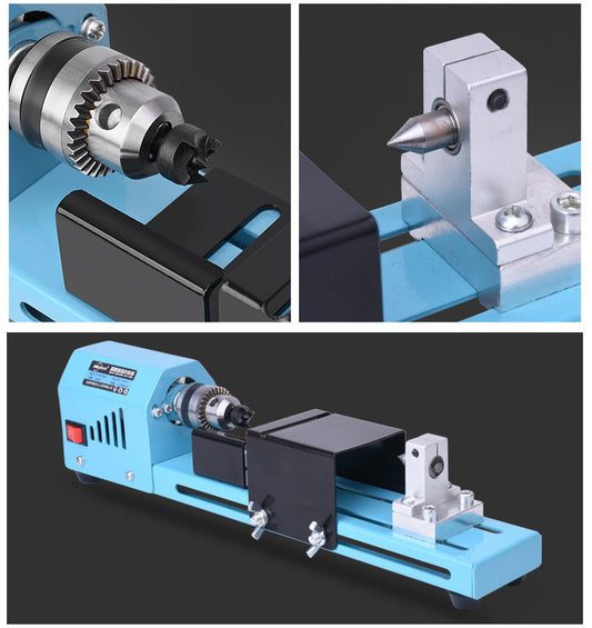 Grinding, Polishing And Cutting Mini Diy Woodworking Lathe
