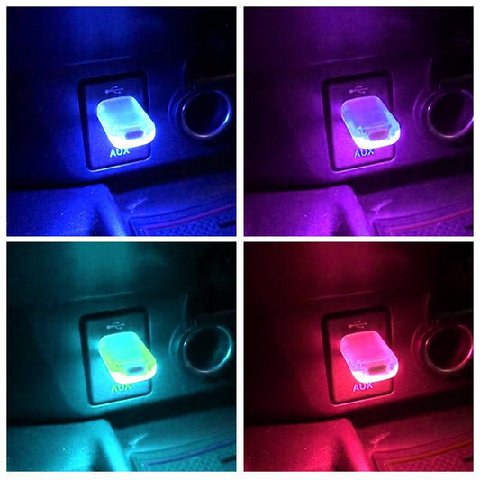 USB Decorative Light Car Night Light Laser Atmosphere Lamp Adjustable Multiple Party Light
