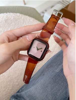 Brown Transparent Suitable For Iwatch Watch Strap