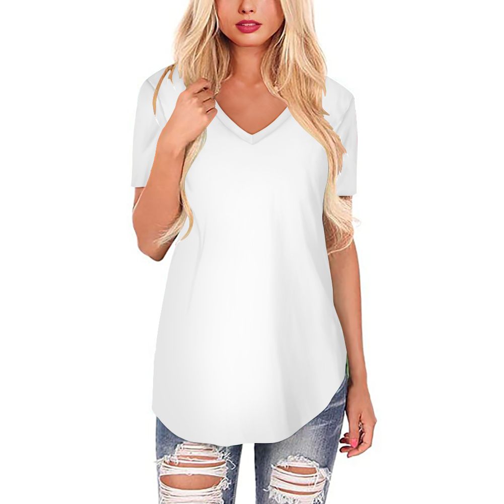 Long Hem Women's V-neck Top