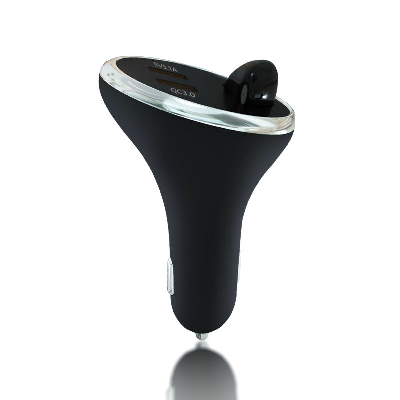 Car Cigarette Lighter Multifunctional Dual USBQC3.0 Car Fast Charging Wireless Headset