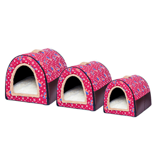 Removable And Closed Winter Warm Nest Cold-proof Cat Litter Dog Bed
