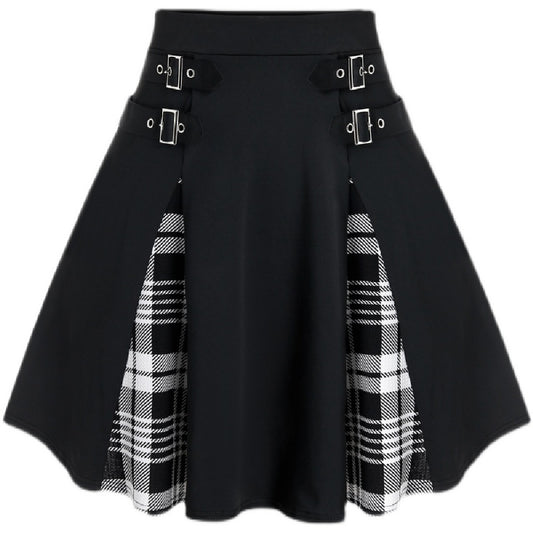 Women's Casual Large Black Skirt