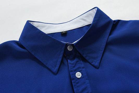 Long Sleeve Placket Fashion Contrast Casual Shirt