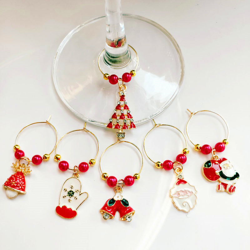 Fashion Personalized Christmas Wine Glass Marker