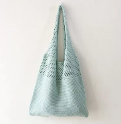 Simple Vintage Cutout Knit Tote Bag