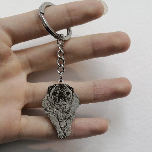 Personalized Laser Customized Stainless Steel Pet Photos Graffiti Engraved Name Dog Tag Necklace Keychain Pendant Jewelry