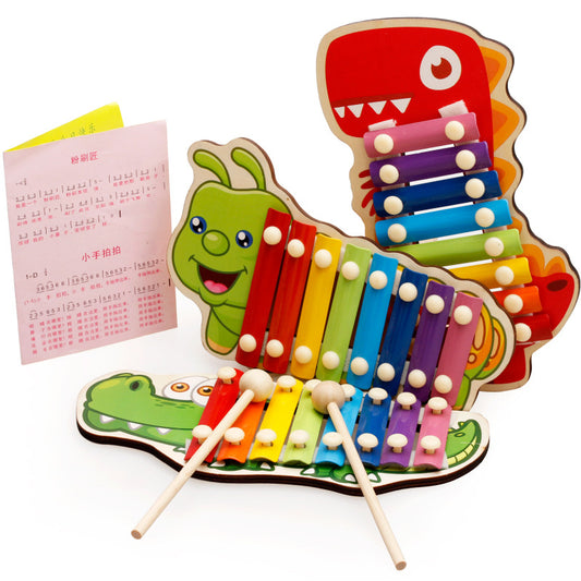 Wooden Cartoon Animal Octave Player Knocking Piano Octave Children Percussion
