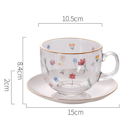 Phnom Penh Glass Home With Handle Milk Breakfast Cup