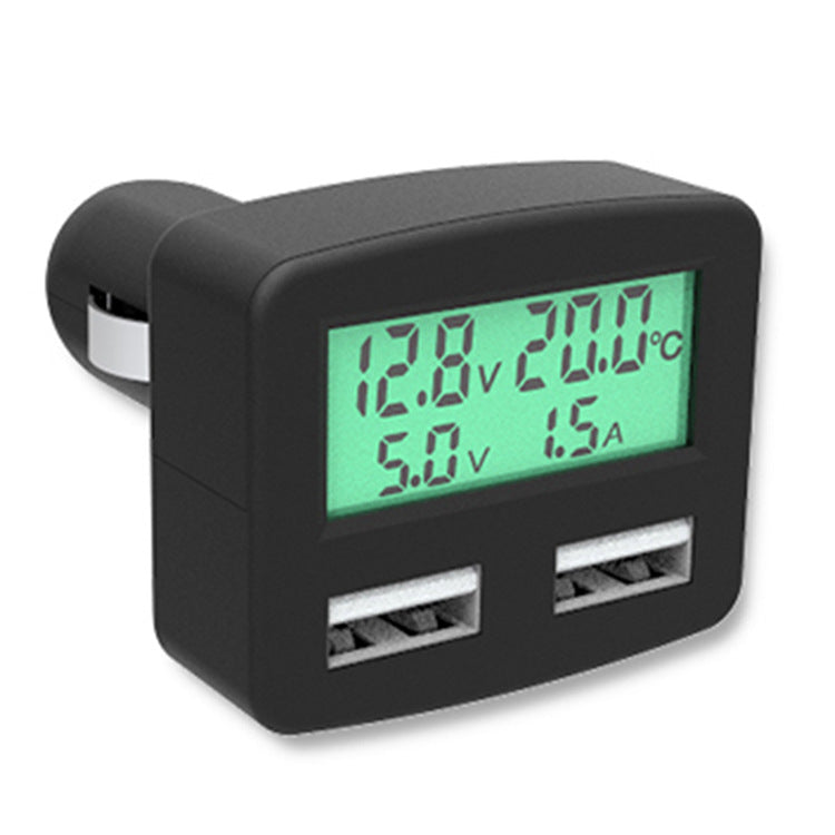 Multi Function LCD Car Charger Dual USB