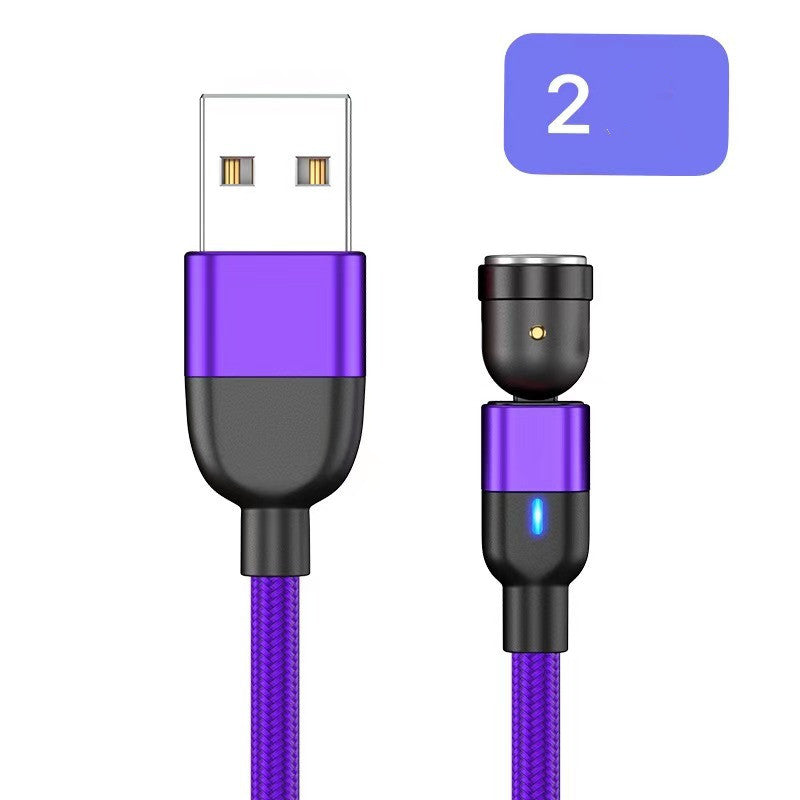 Magnetic Data Cable Threeinone 540-degree Rotation Charging Cable Suitable
