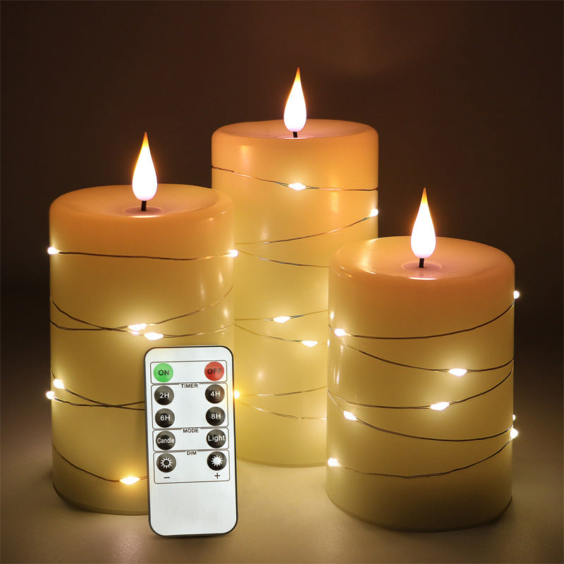 Drop-shaped Dual-light Flashing Electronic Candle