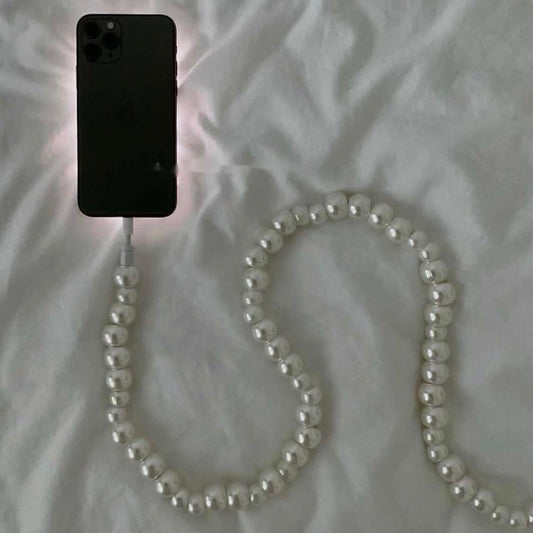 Pearl Beaded Mobile Phone Data Cable