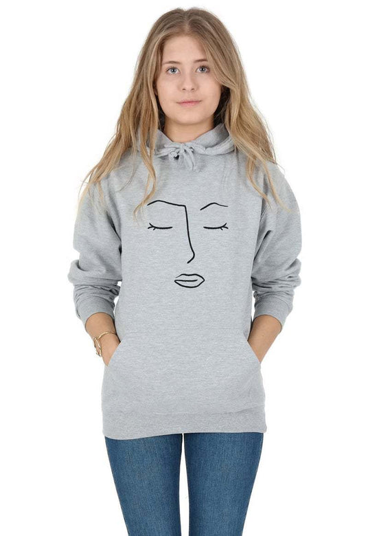 Face Pattern Print Hoodie Fashion Versatile